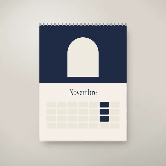 Calendriers, visuel d'illustration pour une marque fictive