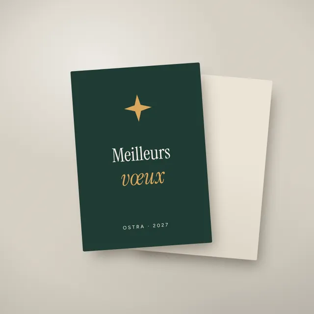 Cartes de vœux, visuel d'illustration pour une marque fictive