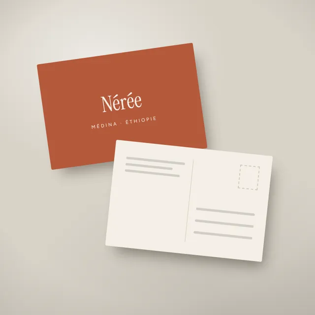 Cartes postales, visuel d'illustration pour une marque fictive