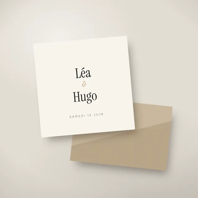 Faire-part, visuel d'illustration pour une marque fictive