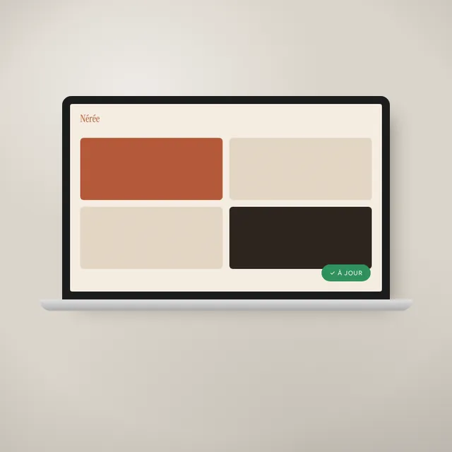 Mises à jour et maintenance, visuel d'illustration pour une marque fictive