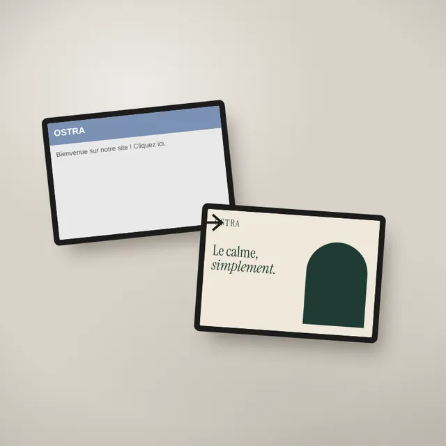 Refonte d'un site existant, visuel d'illustration pour une marque fictive