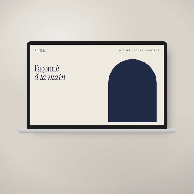 Site vitrine, visuel d'illustration pour une marque fictive