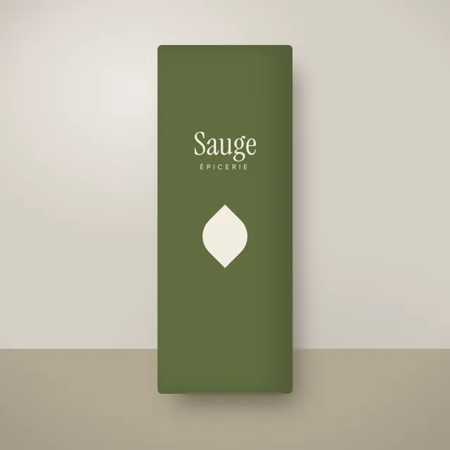 Totem publicitaire, visuel d'illustration pour une marque fictive