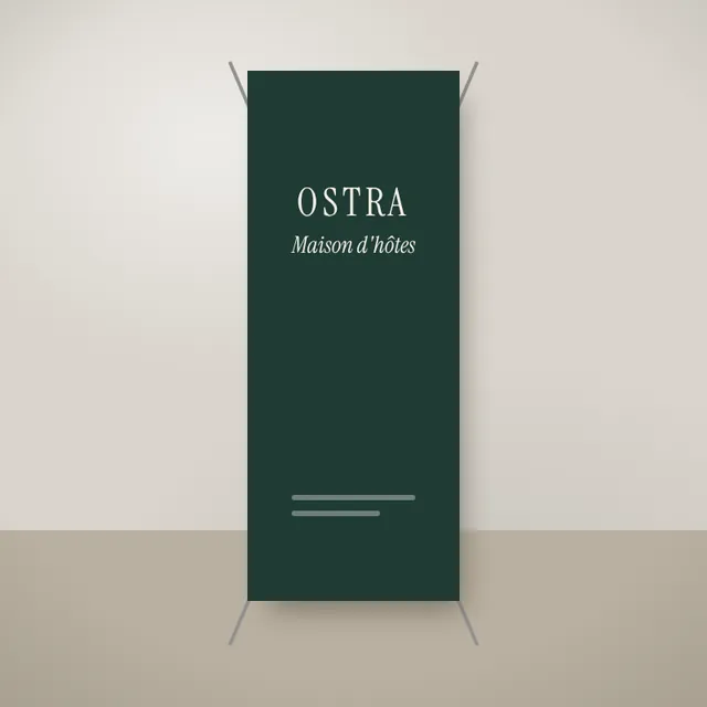 X-banner, visuel d'illustration pour une marque fictive