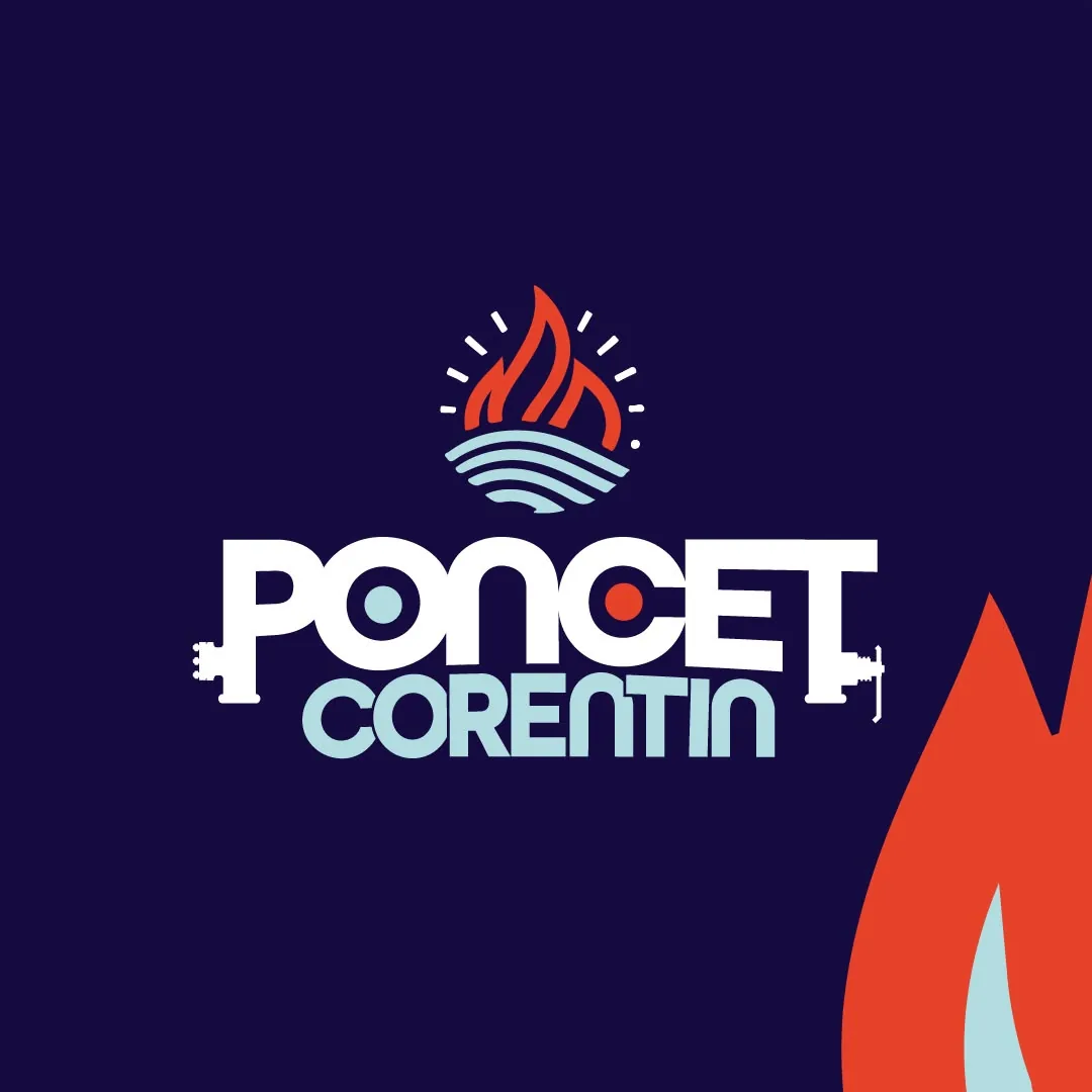 Logo Corentin Poncet, plomberie, chauffage, climatisation