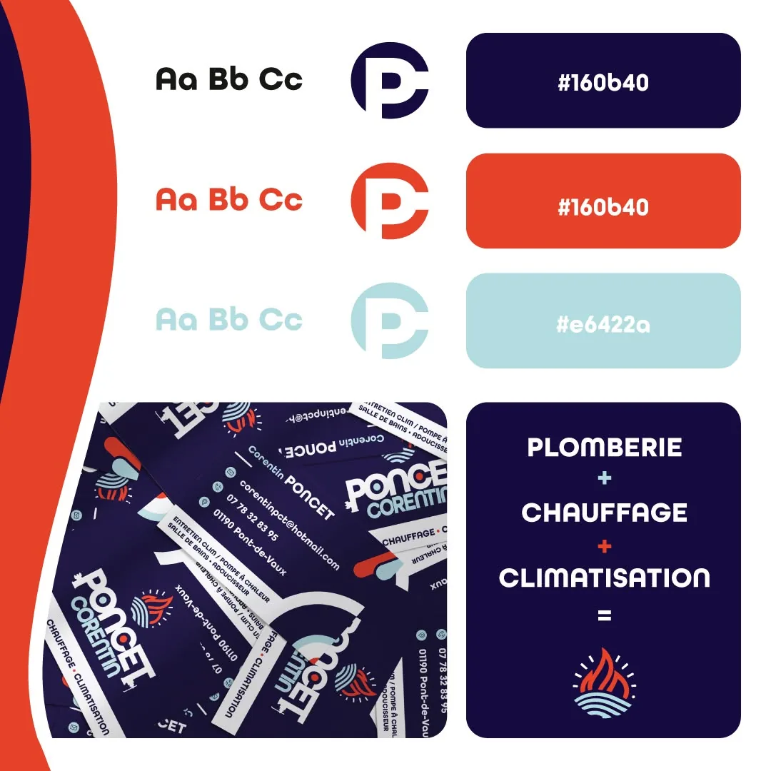 Charte couleurs et supports Corentin Poncet