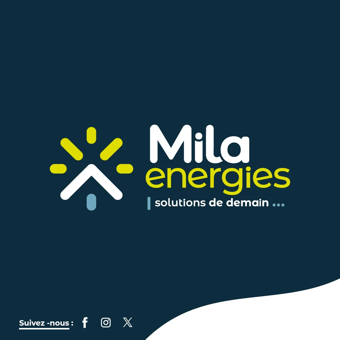 Logo Mila Énergies sur fond bleu nuit
