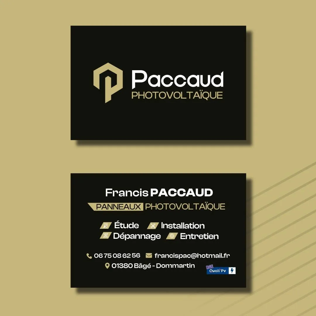 Cartes de visite Paccaud Photovoltaïque