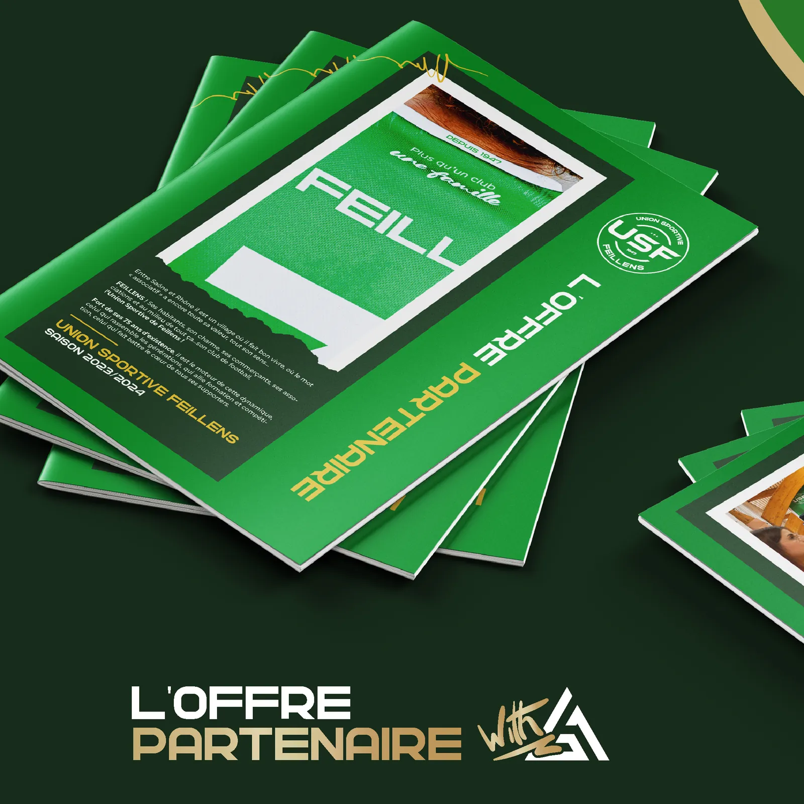 Brochure imprimée pour l'Union Sportive Feillens